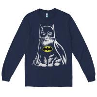 Navy catman tshirt Long Sleeve Tee - linhVisuals