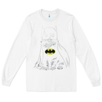 White catman tshirt Long Sleeve Tee - linhVisuals