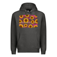 Charcoal Heather cinco de mayo sunflower background Premium Hoodie - Artiststas