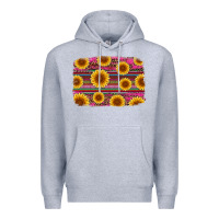 Heather Grey cinco de mayo sunflower background Premium Hoodie - Artiststas