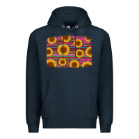 Navy cinco de mayo sunflower background Premium Hoodie - Artiststas