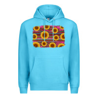 Ocean Blue cinco de mayo sunflower background Premium Hoodie - Artiststas