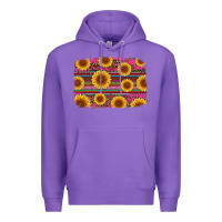 Purple cinco de mayo sunflower background Premium Hoodie - Artiststas