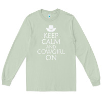 Matcha keep calm and cowgirl horse Long Sleeve Tee - linhVisuals