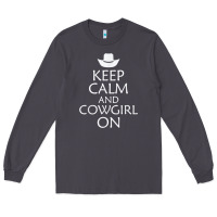 Smoke keep calm and cowgirl horse Long Sleeve Tee - linhVisuals