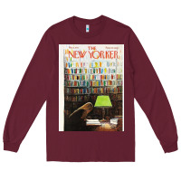 Burgundy the new yorker 1973 Long Sleeve Tee - linhVisuals