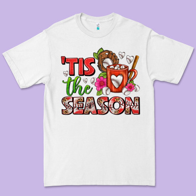 Tis The Season Baseball Coffee Mug Premium Tee Designed By Fadigitalartstudio
