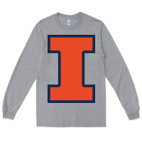Heather Grey Illinois fighting illini, University of Illinois, UIUC, Geari Long Sleeve Tee - linhVisuals