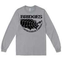 Heather Grey bridges death stranding Long Sleeve Tee - linhVisuals