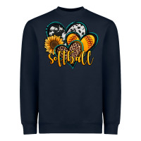 Navy softball hearts Heavyweight Sweatshirt - Jasminsmagicworld
