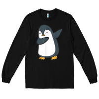 Black penguin dabbing funny Long Sleeve Tee - linhVisuals