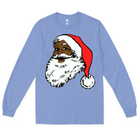 Colony Blue black santa claus christmas Long Sleeve Tee - linhVisuals