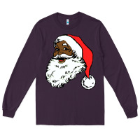 Plum black santa claus christmas Long Sleeve Tee - linhVisuals