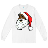 White black santa claus christmas Long Sleeve Tee - linhVisuals