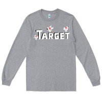 Heather Grey target team 3D Long Sleeve Tee - linhVisuals