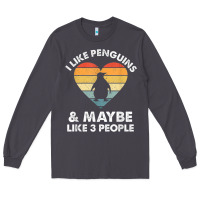 Smoke i like penguins and 3 people vintage Long Sleeve Tee - linhVisuals