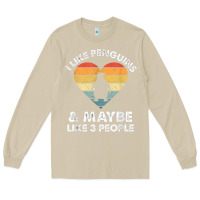 Mushroom i like penguins and 3 people vintage Long Sleeve Tee - linhVisuals