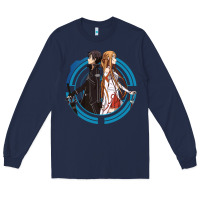 Navy sword art online -  kirito and asuna Long Sleeve Tee - linhVisuals