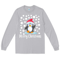 Moon Dust penguin merry christmas with snow Long Sleeve Tee - linhVisuals