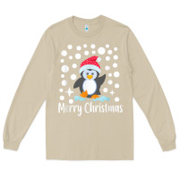 Mushroom penguin merry christmas with snow Long Sleeve Tee - linhVisuals