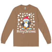Toasted Coconut penguin merry christmas with snow Long Sleeve Tee - linhVisuals
