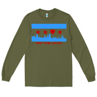Army Green sweet home chicago Long Sleeve Tee - linhVisuals