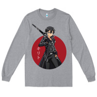Heather Grey Sword art online -kirito Long Sleeve Tee - linhVisuals