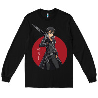 Black Sword art online -kirito Long Sleeve Tee - linhVisuals