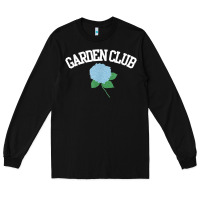 Black grandmillennial hydrangea style garden club Long Sleeve Tee - linhVisuals