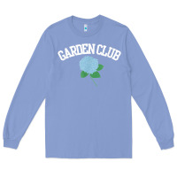 Colony Blue grandmillennial hydrangea style garden club Long Sleeve Tee - linhVisuals