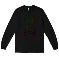 Black psychedelic bunny easter day, qsycho bunnies, easter 2022 Long Sleeve Tee - linhVisuals