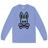 Colony Blue psychedelic bunny easter day, qsycho bunnies, easter 2022 Long Sleeve Tee - linhVisuals