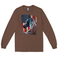 Chestnut patriotic horse american flag   horse vintage Long Sleeve Tee - linhVisuals