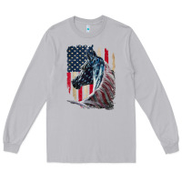 Moon Dust patriotic horse american flag   horse vintage Long Sleeve Tee - linhVisuals