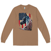 Toasted Coconut patriotic horse american flag   horse vintage Long Sleeve Tee - linhVisuals