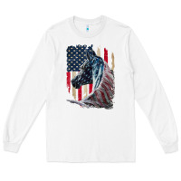 White patriotic horse american flag   horse vintage Long Sleeve Tee - linhVisuals