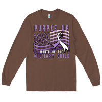 Chestnut purple up month of the military child Long Sleeve Tee - linhVisuals