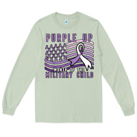 Matcha purple up month of the military child Long Sleeve Tee - linhVisuals