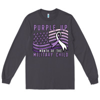 Smoke purple up month of the military child Long Sleeve Tee - linhVisuals
