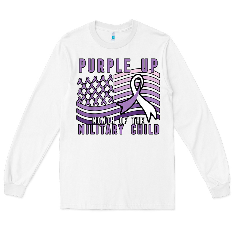 Purple Up Month Of The Military Child Long Sleeve Tee by linhVisuals | Teevron