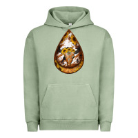 Pigment Oil Green sunflower tooled leather bullskull teardrop earrings Urban Hoodie - Jasminsmagicworld