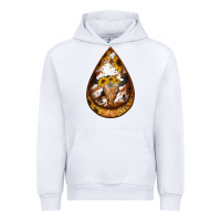 White sunflower tooled leather bullskull teardrop earrings Urban Hoodie - Jasminsmagicworld