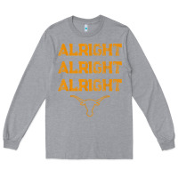 Heather Grey texas pride state usa alright alright alright t shirt Long Sleeve Tee - linhVisuals