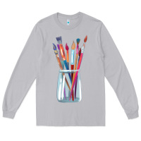 Moon Dust Paint Brushes Long Sleeve Tee - linhVisuals