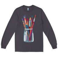 Smoke Paint Brushes Long Sleeve Tee - linhVisuals