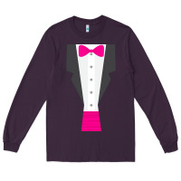 Plum pink tux tuxedo Long Sleeve Tee - linhVisuals