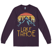 Plum vintage lake tahoe california nevada retro t shirt Long Sleeve Tee - linhVisuals