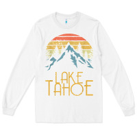 White vintage lake tahoe california nevada retro t shirt Long Sleeve Tee - linhVisuals
