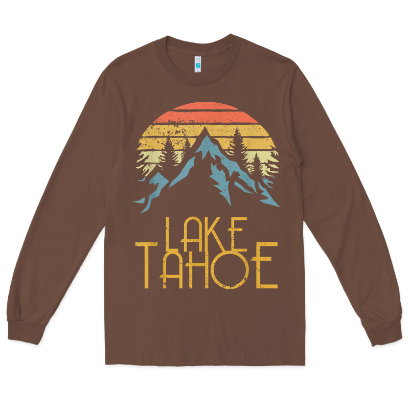 Vintage Lake Tahoe California Nevada Retro T Shirt Long Sleeve Tee by linhVisuals | Teevron