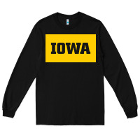 Black University of Iowa, UIowa, Iowa, apparel Long Sleeve Tee - linhVisuals